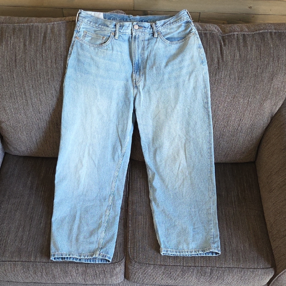 H&M Men's Sky Blue Relaxed Jeans